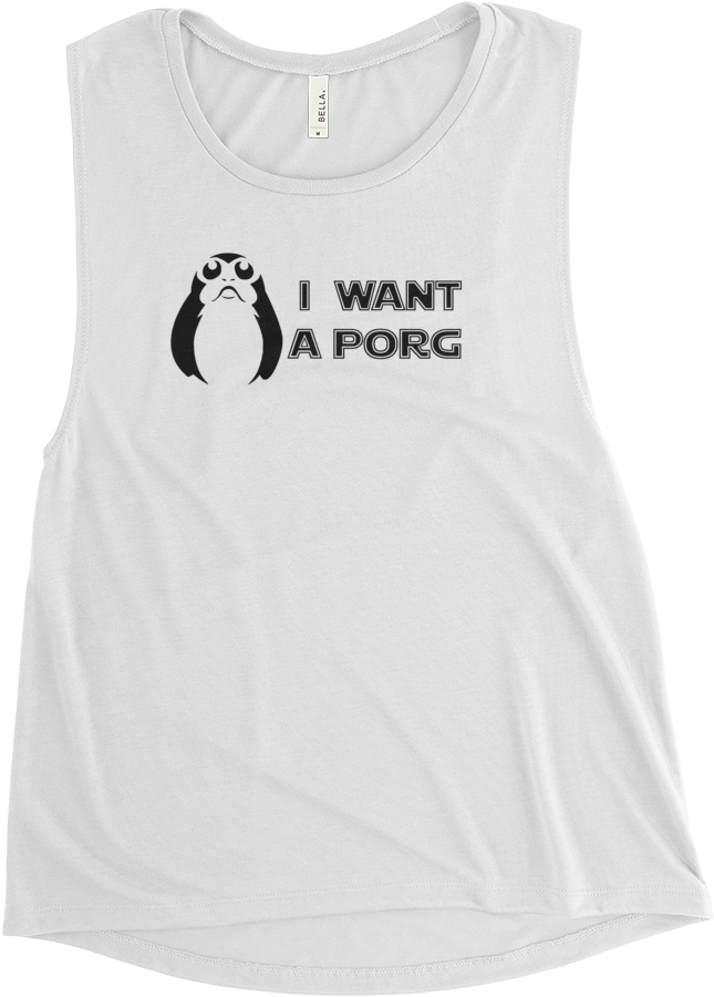Image Of I Want A Porg - Active Tank (1000x1000), Png Download