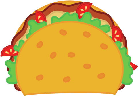 Fast Food Hamburger Vector Icon Illustration - Taco Graphic (550x485), Png Download