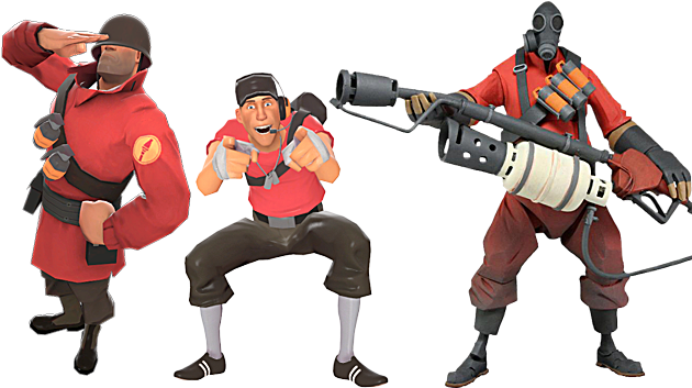 Best Team Fortress 2 Weapons For Offensive Classes - Team Fortress 2 Red Series 1 Action Figure Pyro (640x360), Png Download