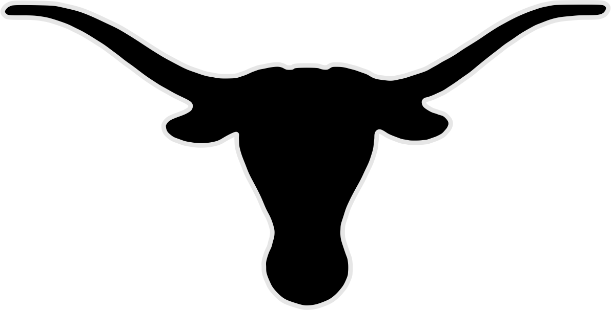 Clip Art Royalty Free Steer Head Silhouette At Getdrawings - Texas Longhorns Svg (1192x606), Png Download