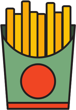 French Fries Box Icon - Vector Graphics (550x550), Png Download