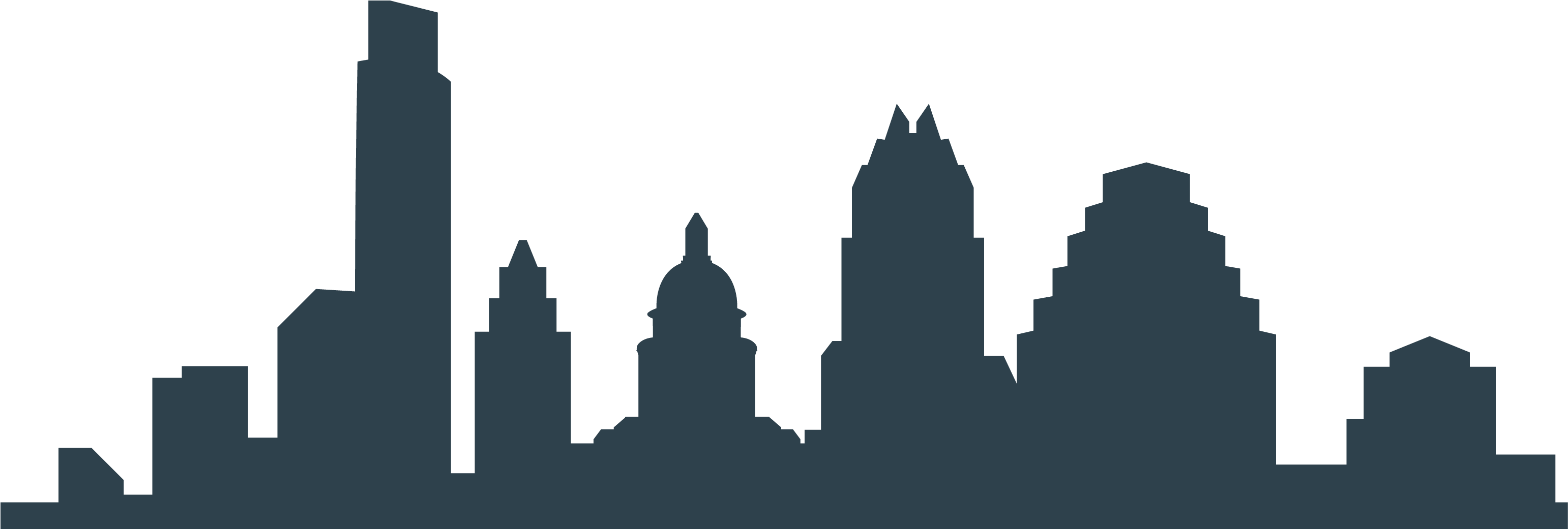 Austin Silhouette At Getdrawings Com Free For - Austin Skyline Illustration Free (3082x1070), Png Download