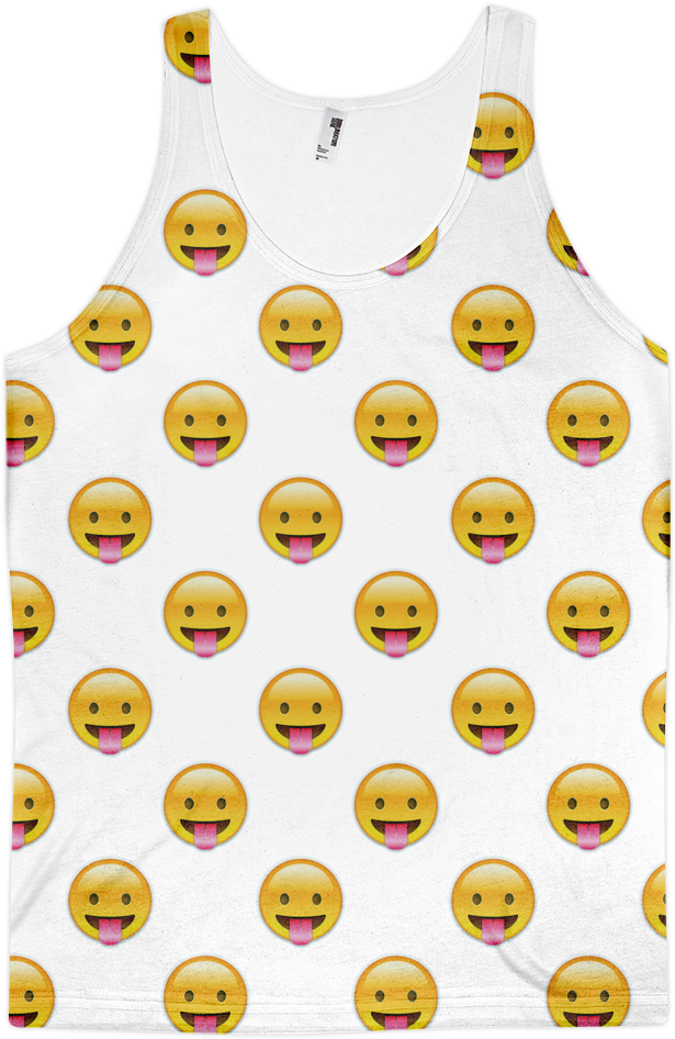 All Over Emoji Tank Top - Emoji (1000x1000), Png Download