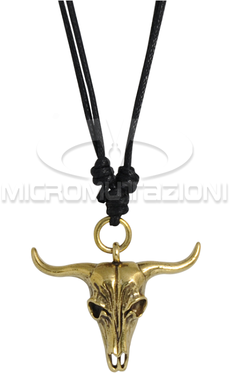 Necklace With Brass Bull Skull Pendant Necklaces & - Necklace (750x750), Png Download
