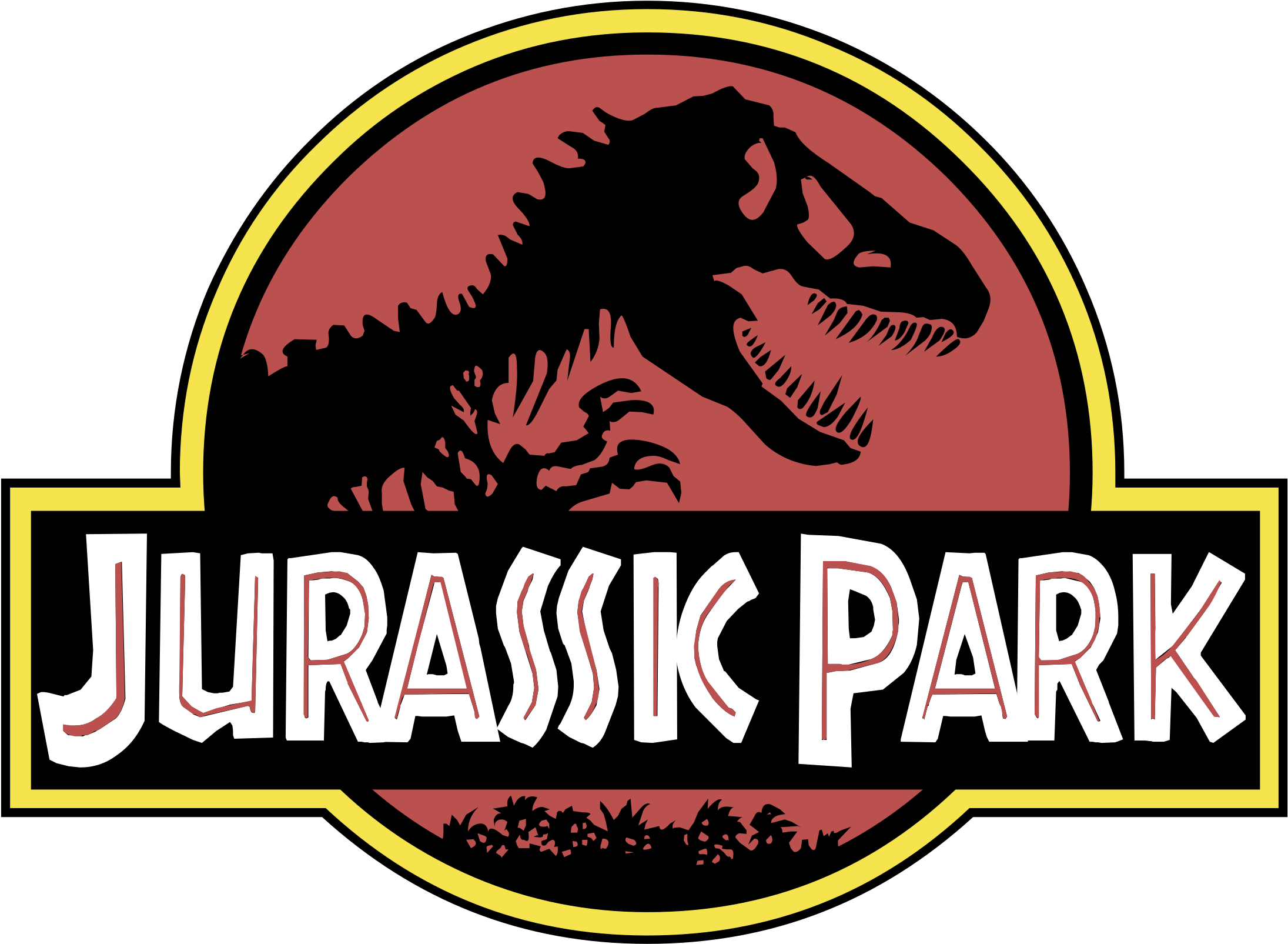Jurassic Park Logo Png Transparent - Jurassic Park 9x12 Sticker Decal Vinyl Jeep Safari (2400x2400), Png Download