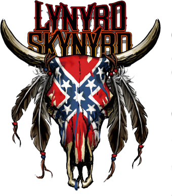 Lynyrd Skynyrd Bull Skull (340x388), Png Download