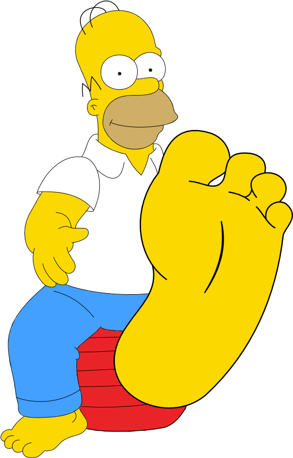 Homer Simpson Shows His Foot By Skippy1989-da3rg0v - Homer Simpson Feet (632x990), Png Download