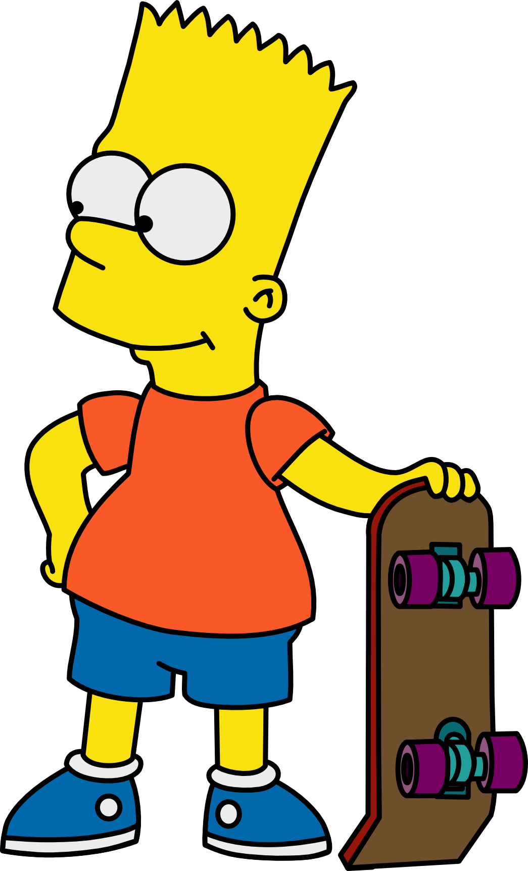 Bart Simpson Skateboard - Bart Simpson Skate Board (1045x1723), Png Download