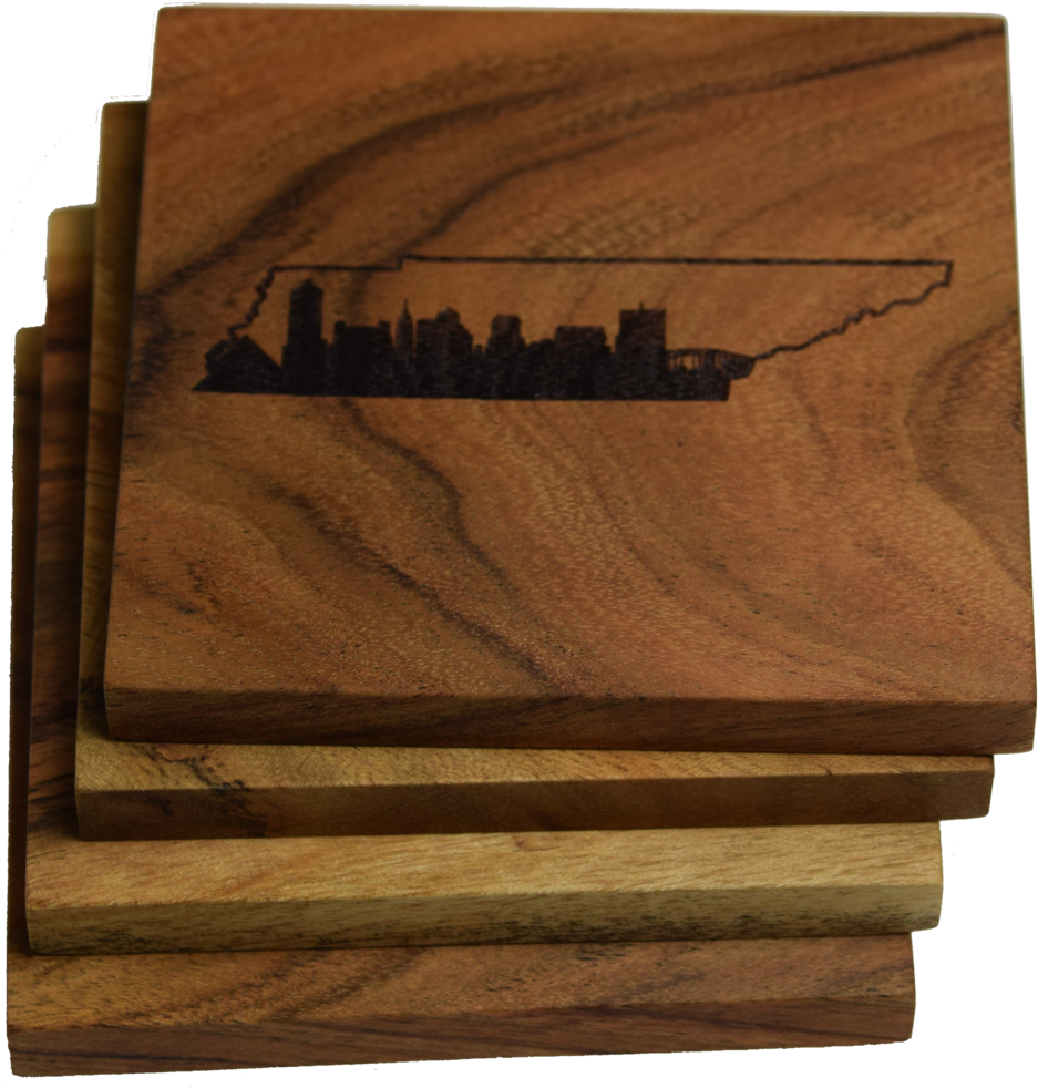 Memphis Skyline Within Tennessee Outline Coasters (1024x1024), Png Download