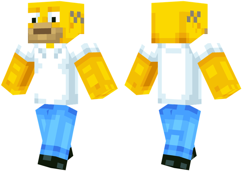 Homer Simpson - Minecraft (804x576), Png Download