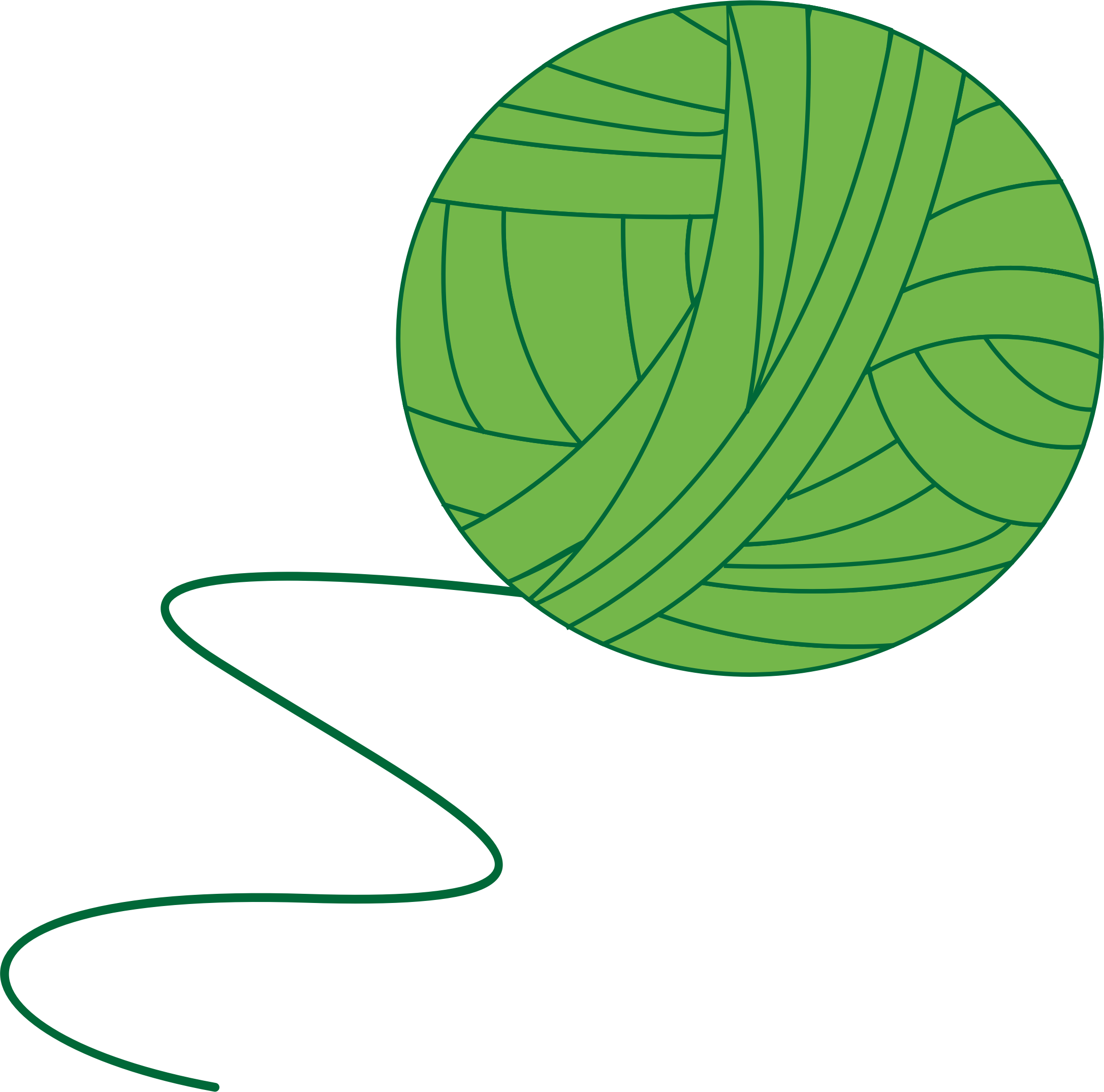 This Free Icons Png Design Of Green Ball Of Yarn (2173x2149), Png Download