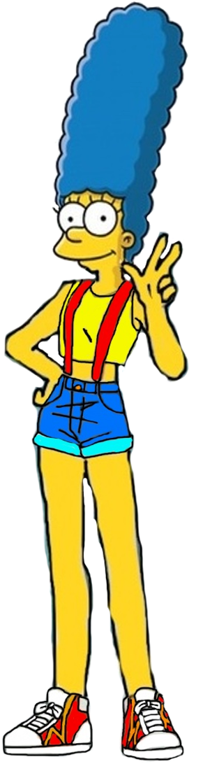 Free Icons Png - Marge Simpson Png (548x1091), Png Download