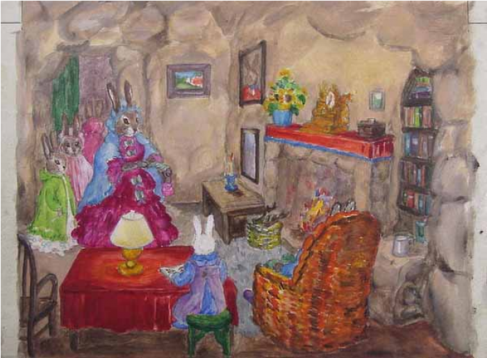 Mr Rusty Fox Goes To The Banquet Page - Modern Art (700x700), Png Download