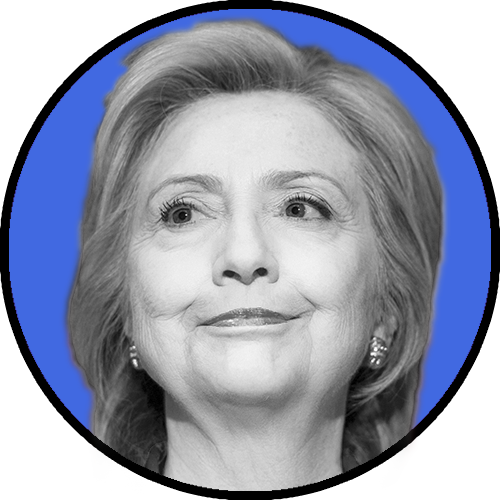 Hillary Clinton - 2,807 - Circle Photo Of Hillary Clinton (500x500), Png Download