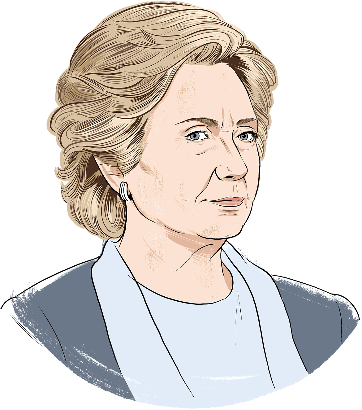 By Hillary Clinton - Sketch (1500x1607), Png Download