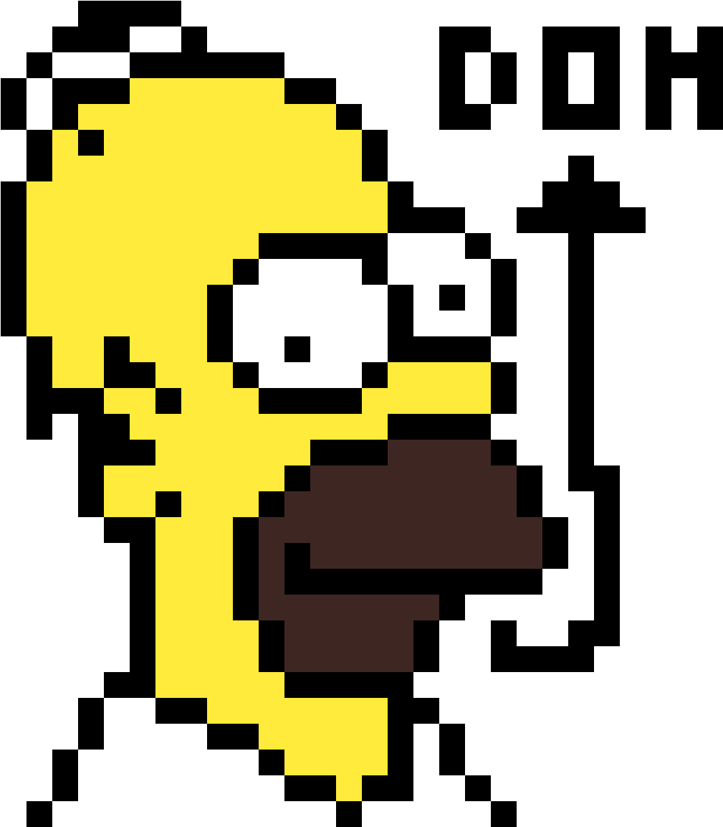 Homer Simpson - Homer Simpson Pixel Art (1184x1184), Png Download