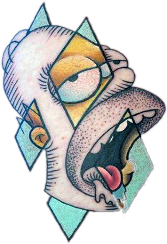 Tattoo The Simpsons Homer Simpson - Homero Tattoo (1024x1024), Png Download