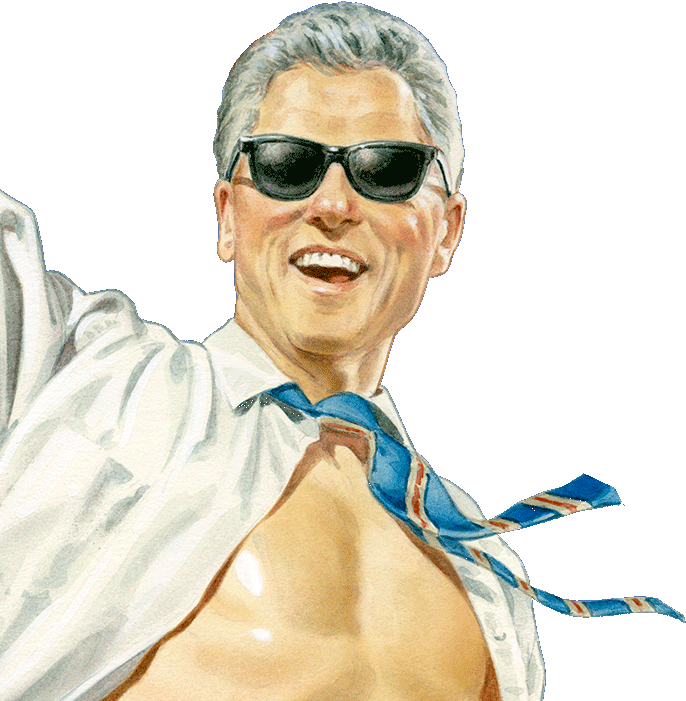 Baywatch Is A Hit And Time Magazine's Man Of The Year - Bill Clinton Transparent Png (686x701), Png Download