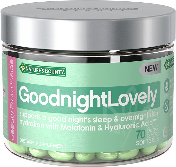 Hydrate Skin Overnight - Nature's Bounty Goodnight Lovely Dietary Supplement (750x1000), Png Download