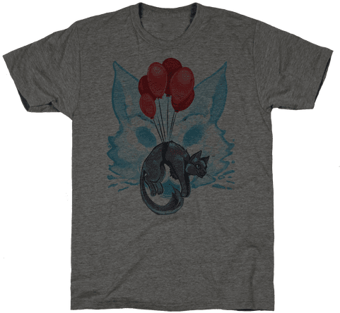 Red Balloon Cat Explorer Mens T-shirt - Catch A Predator Shirt (484x484), Png Download