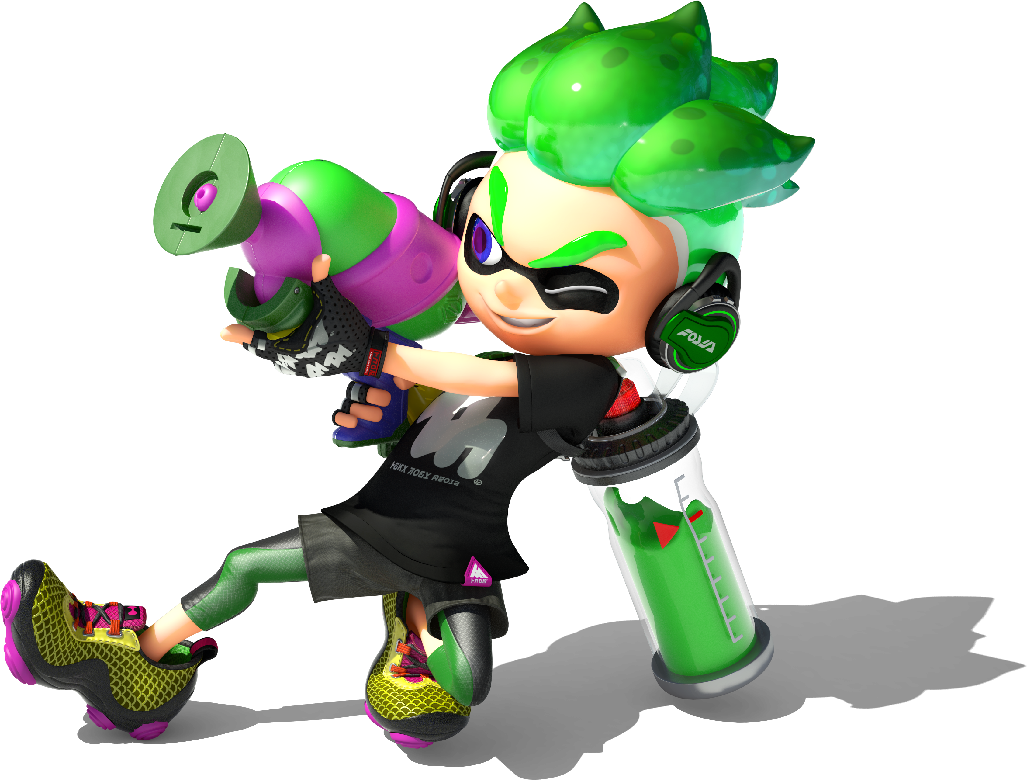 I Think I Know The Reasons Why Pearl Has Hate - Green Inkling Splatoon 2 (780x718), Png Download