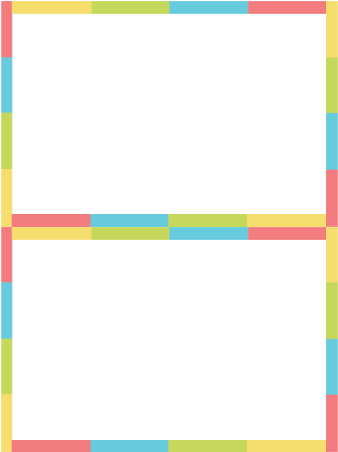 Colorful Bands Small Label Stickers - Sticker (325x429), Png Download