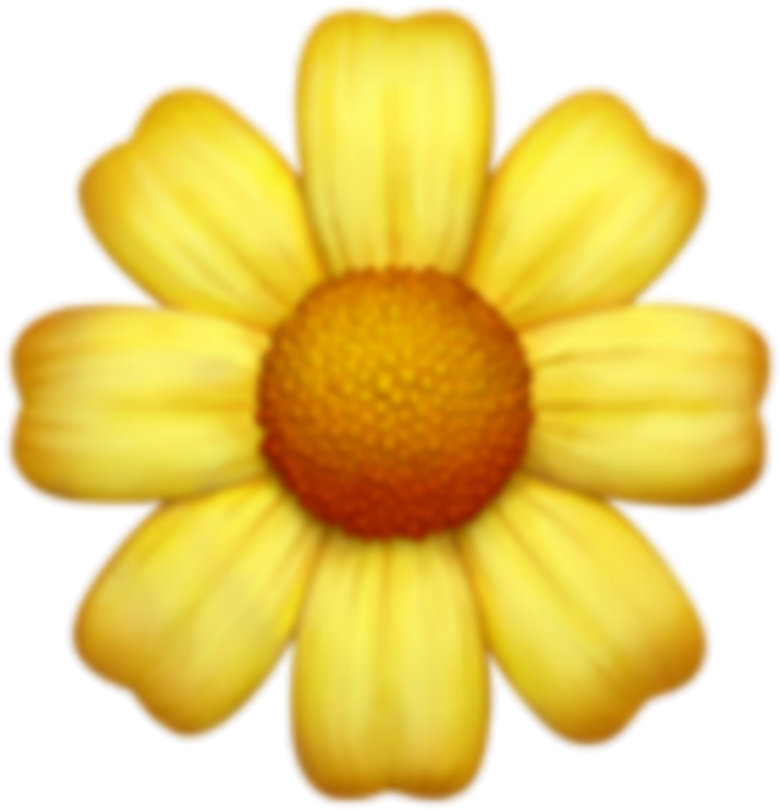 Flower Flowers Emoji Emojis Tumblr Sticker 🐝 Png Emoji - Transparent Background Flower Emoji (2289x2289), Png Download