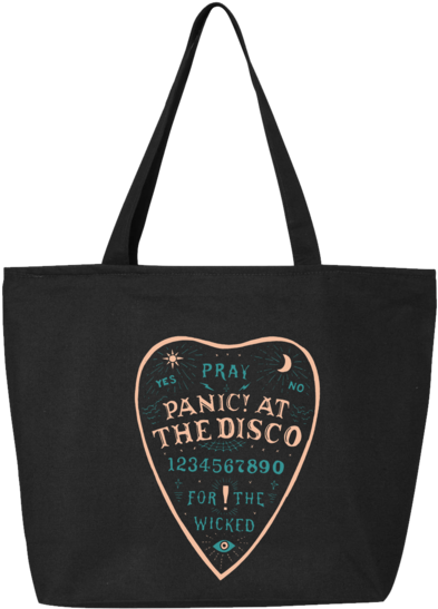 Ouija Zipper Tote - Panic At The Disco Ouija (576x600), Png Download