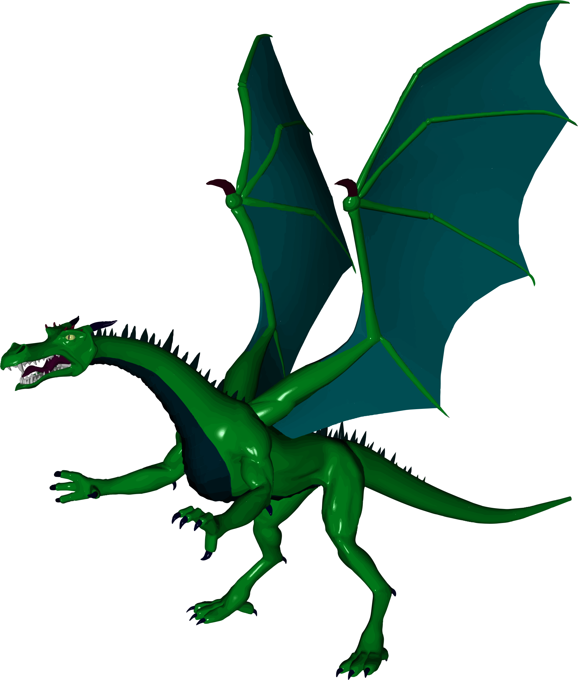 This Free Icons Png Design Of Green Dragon (1982x2330), Png Download