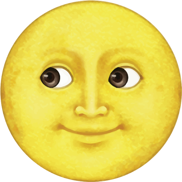 Download Ai File - Moon Emoji (640x640), Png Download