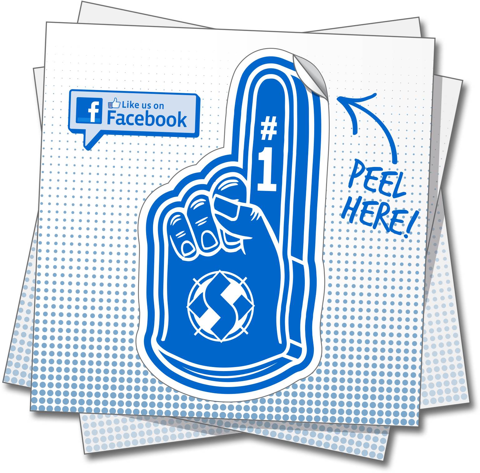 Kiss Cut Stickers Are A Perfect Promo Tool Much More - Lacrosse Stick Foam Hand (1650x1650), Png Download