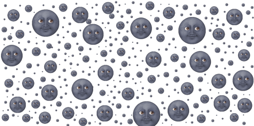 Transparent Molester Moon Wallpaper For You All - Emoji Luna (500x244), Png Download