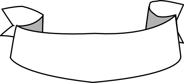 Banner T Clip Art - Ribbon Vector White Png (600x272), Png Download