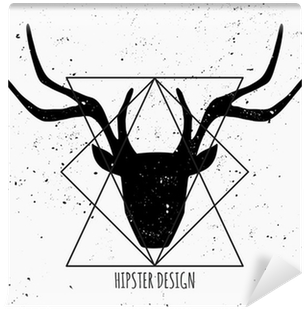 Ciervo Blanco Y Negro (400x400), Png Download