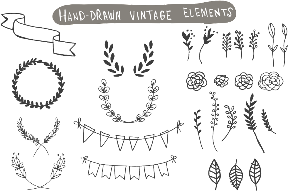 This Graphics Is Hand Drawn Doodle Vintage Vector Elements - Graffiti (1024x680), Png Download