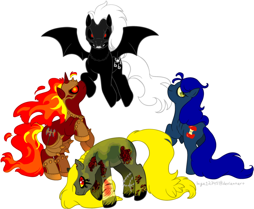 4 Horses Of The Apocalypse - Four Horsemen Of The Apocalypse (900x738), Png Download
