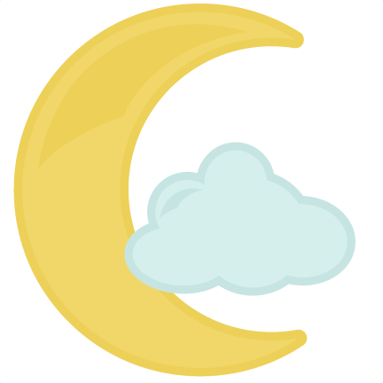 Png Library Moon With Cloud Svg File For Cutting (432x432), Png Download