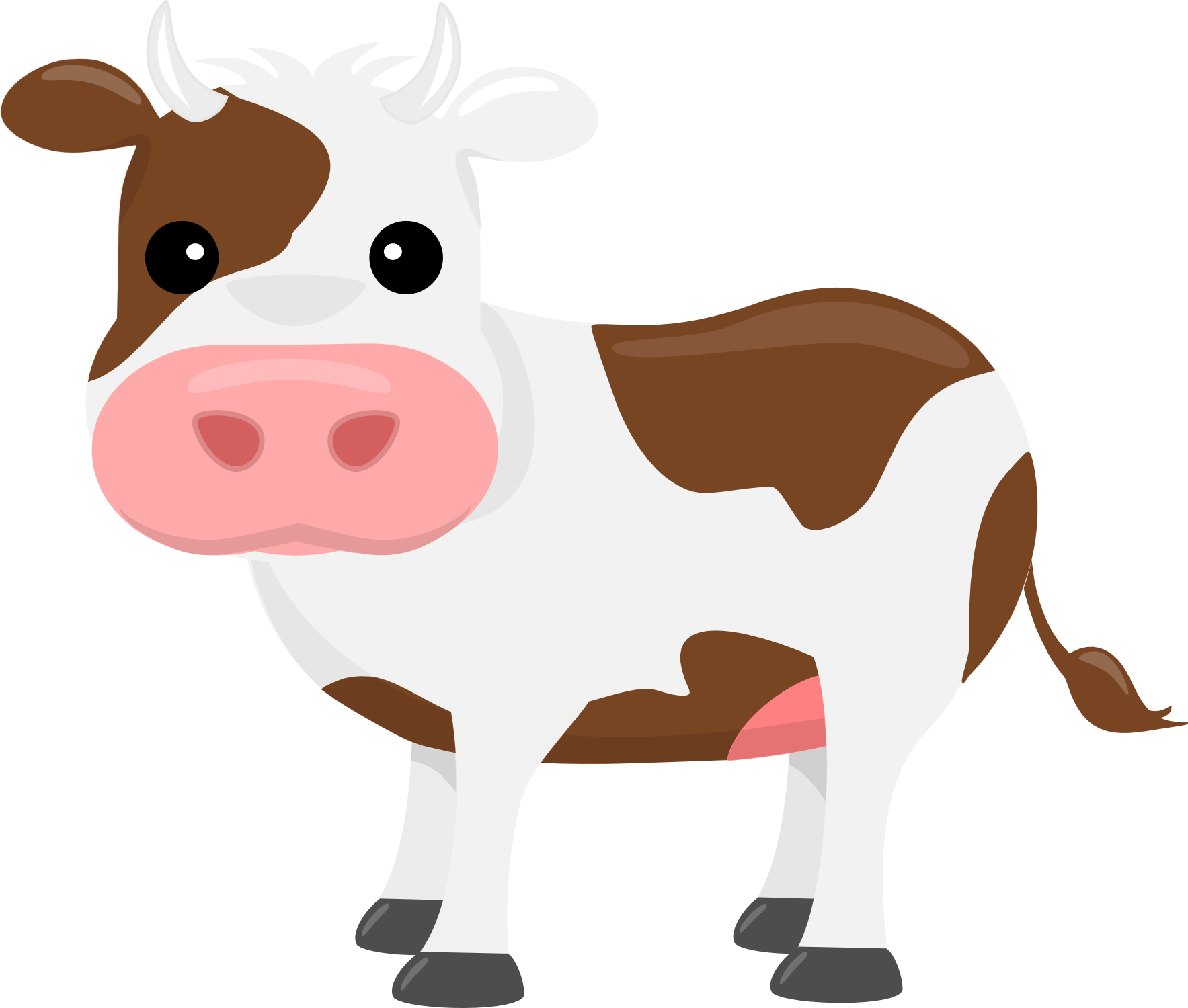 15 Cow Clip Art Transparent Background For Free Download - Cute Cow Clipart Png (1767x1500), Png Download