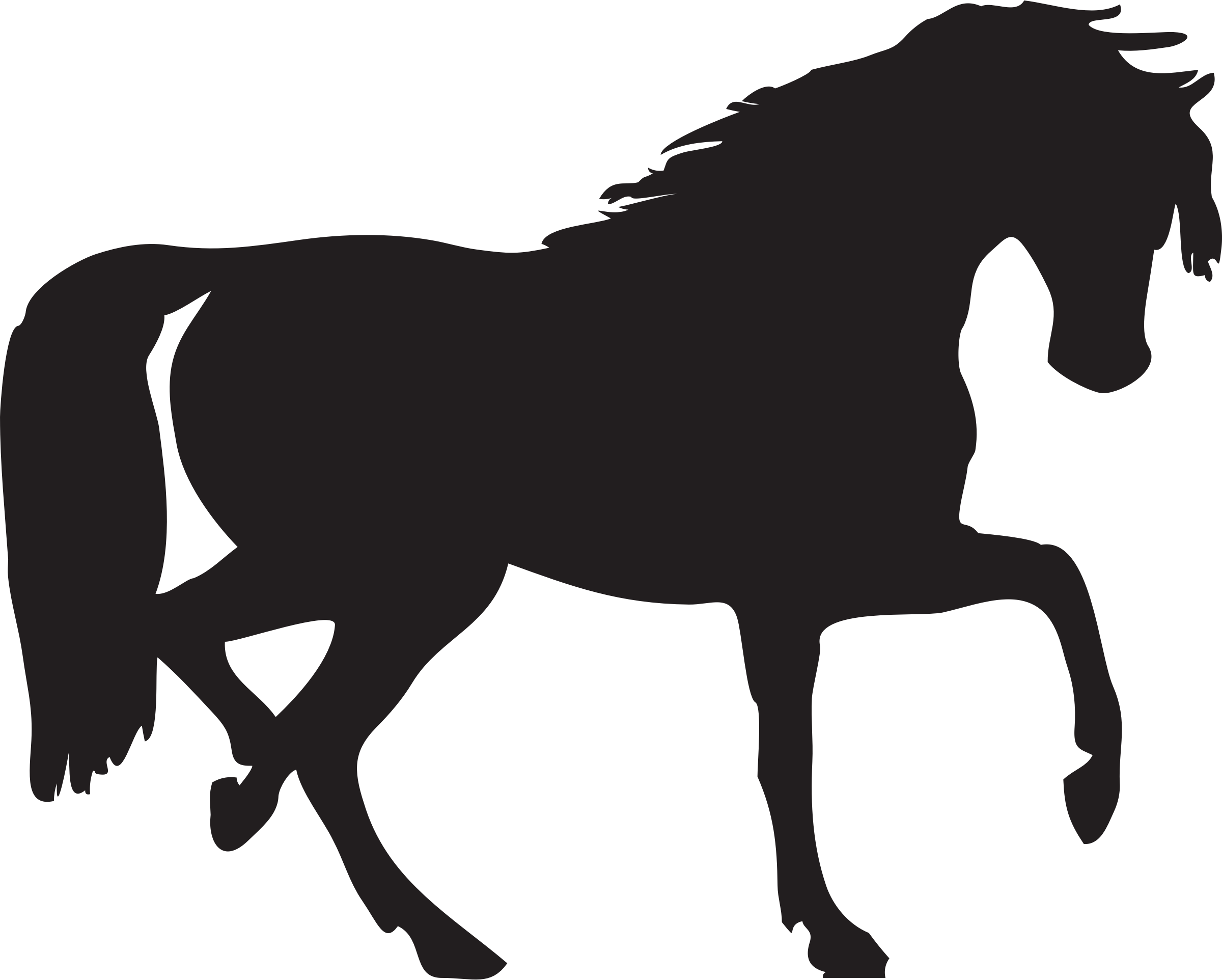 Horse Silhouette By Johnny Automatic - Horse Silhouette No Background (1969x1577), Png Download