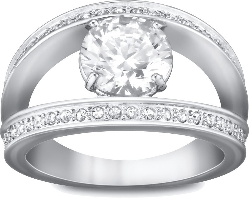 Free Png Silver Jewelry Png Images Transparent - Vitality White Ring Swarovski (850x677), Png Download