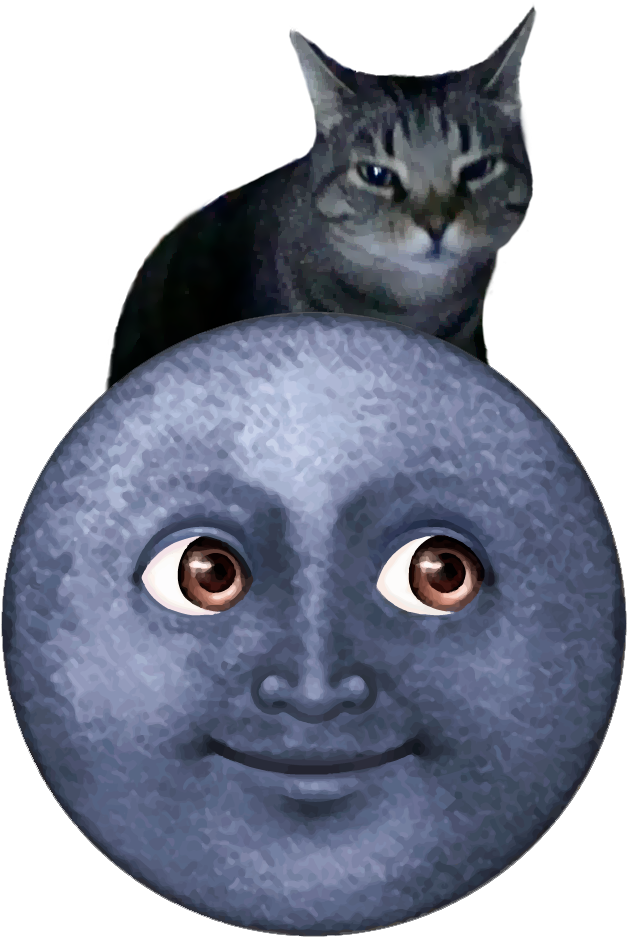 6 - Dunkelblauer Mond - Emoji Geschenkanhänger (1492x1292), Png Download