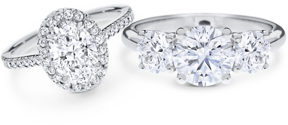 Melbourne Engagement Ring - Australian Diamond Company- Pink Diamond Engagement (600x292), Png Download