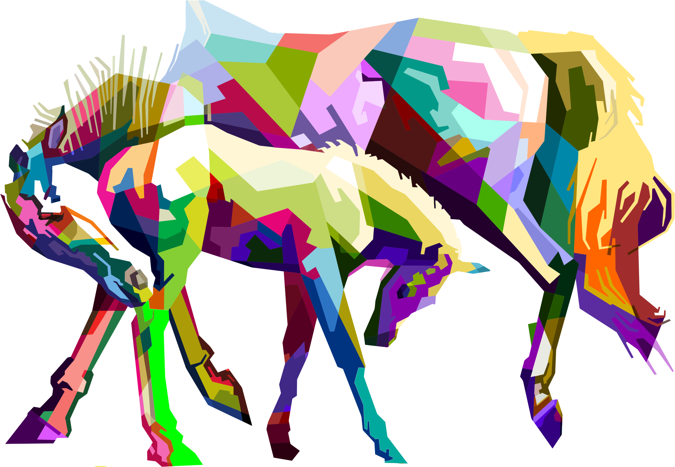Big Image - Pop Art Animal (2330x1612), Png Download
