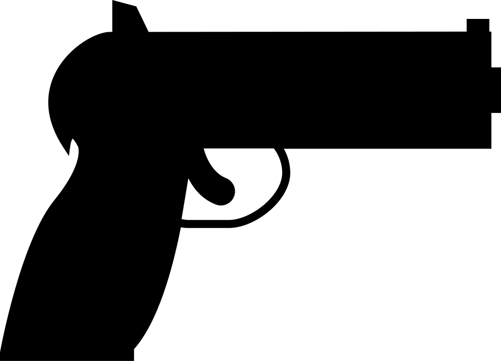 Hand Gun - - Pistola Silueta Png (980x706), Png Download