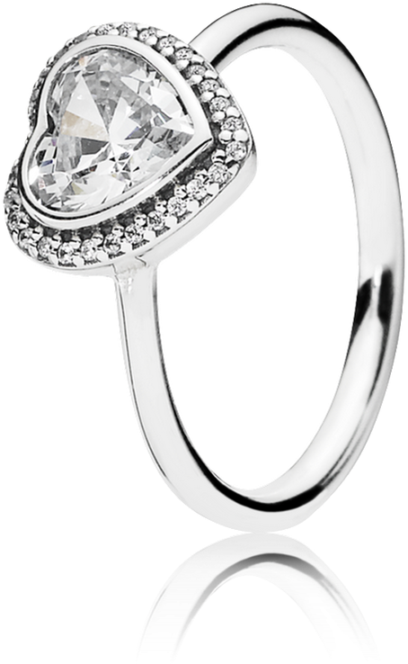 Graphic Free Pandora - Pandora Love Heart Ring (1000x1000), Png Download