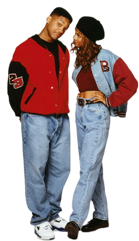 Will Smith & Tyra Banks Fresh Prince Of Bel Air - Prince Of Bel Air Style (442x750), Png Download