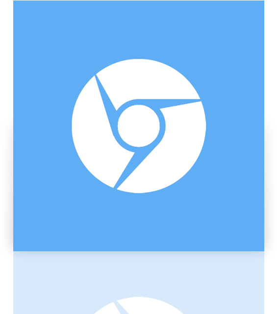 Icone Chrome Em Branco (640x640), Png Download