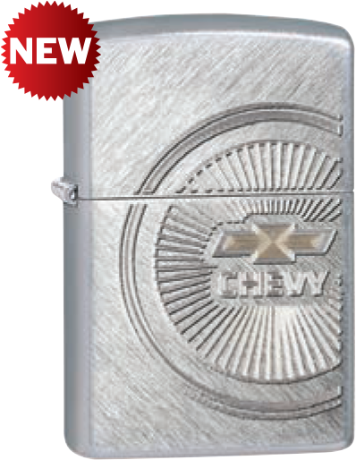 Chevy Zippo Lighter Image - Zippo Chevy (398x514), Png Download