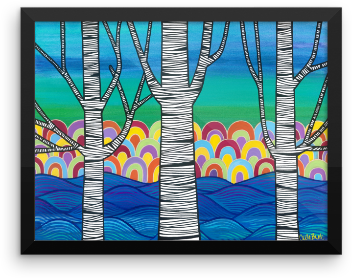 Three Trees 9880 Mockup Wall Horizontal (1000x1000), Png Download