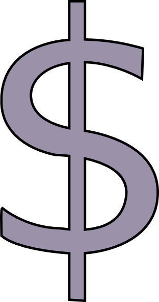 Grey Clipart Dollar Sign - Grey Dollar Sign Clipart (312x591), Png Download